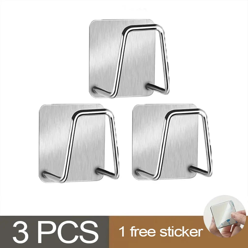 Kitchen Sponges Holder Stainless Steel Sink Shelf Adhesive Holders Drain Drying Rack Wall Hooks Accessories Storage Organizer