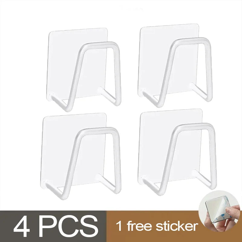Kitchen Sponges Holder Stainless Steel Sink Shelf Adhesive Holders Drain Drying Rack Wall Hooks Accessories Storage Organizer