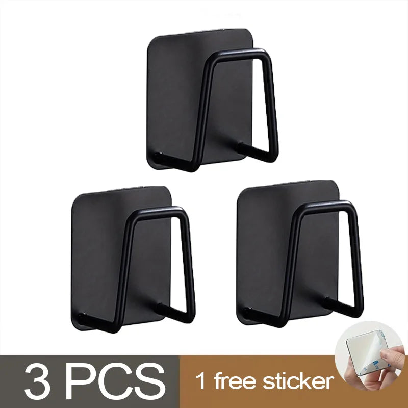 Kitchen Sponges Holder Stainless Steel Sink Shelf Adhesive Holders Drain Drying Rack Wall Hooks Accessories Storage Organizer