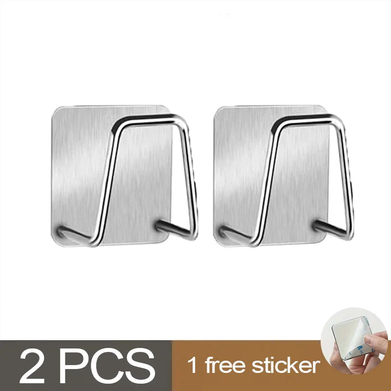 Kitchen Sponges Holder Stainless Steel Sink Shelf Adhesive Holders Drain Drying Rack Wall Hooks Accessories Storage Organizer
