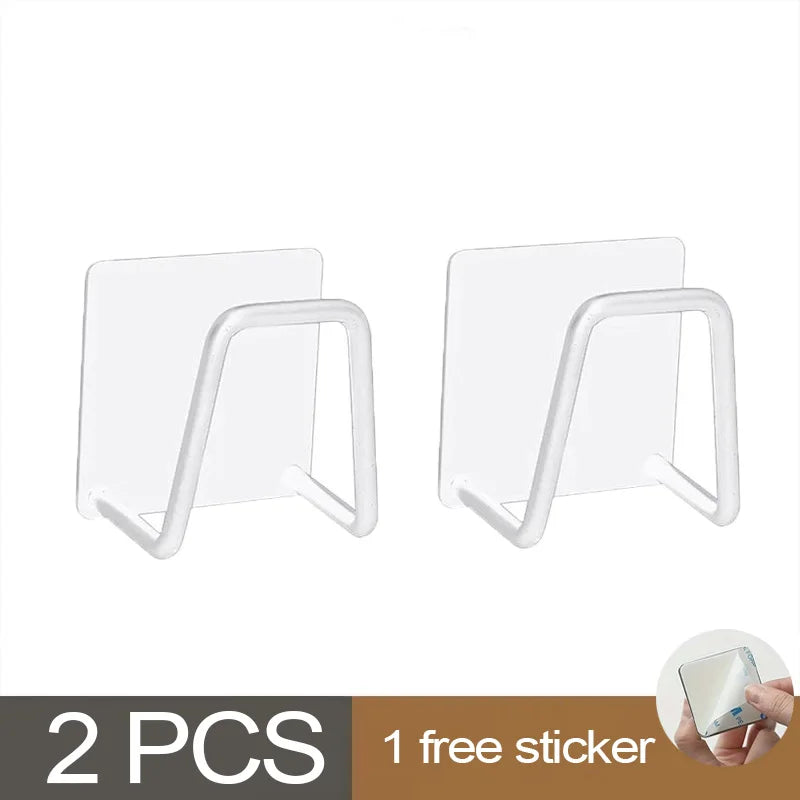Kitchen Sponges Holder Stainless Steel Sink Shelf Adhesive Holders Drain Drying Rack Wall Hooks Accessories Storage Organizer