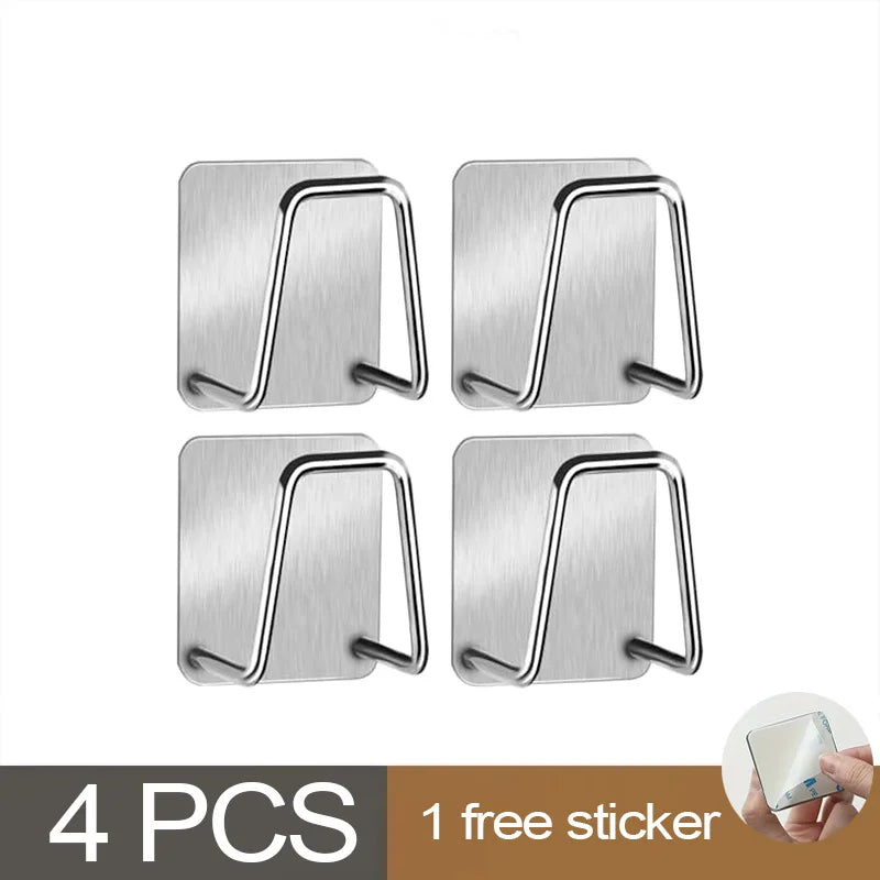 Kitchen Sponges Holder Stainless Steel Sink Shelf Adhesive Holders Drain Drying Rack Wall Hooks Accessories Storage Organizer