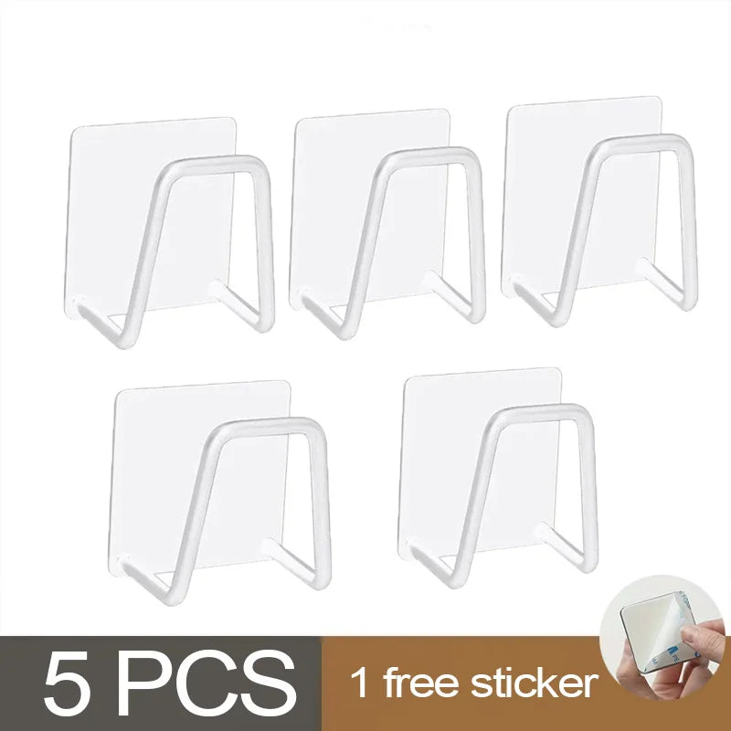 Kitchen Sponges Holder Stainless Steel Sink Shelf Adhesive Holders Drain Drying Rack Wall Hooks Accessories Storage Organizer